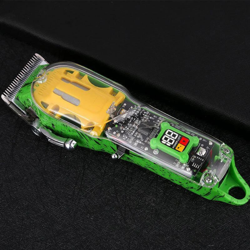 Professional Transparent Cover Hair Clipper for Men Electric Hair Trimmer Rechargeable Hair Clippers Hair Cutting Machine Tools 240712