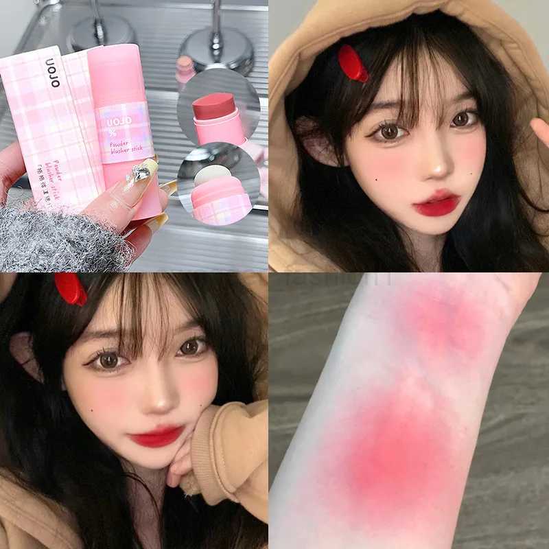 Creamy Peach Blusher Stick Waterproof Low Saturation Cute Strawberry Milk Blush Natural Matte Rubor Korean Dupes Women MakeupB240722
