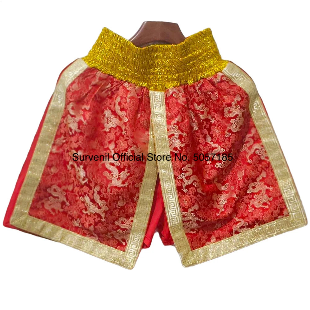 Kick Boxing Shorts Tassels Muay Thai Pants Men Women Child Boy Girl Martial Arts MMA Grappling Cage Fighting Kickboxing Trunks 240716