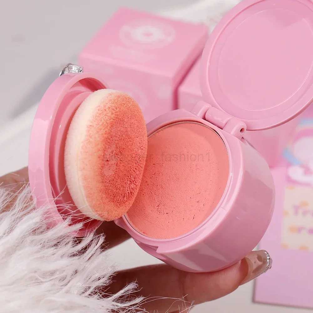 Monochrome Girl Blush with Powder Puff Makeup Natural Cheek Tint Blush Palette Peach Pink Cheek Contour Blush Korean CosmeticsB240722