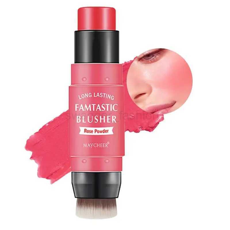Blush Stick With Brush Double Head Blush Sticks Cream Blush Makeup For All Skin Tones 2 In 1 Double-head Blush And LipstickB240722