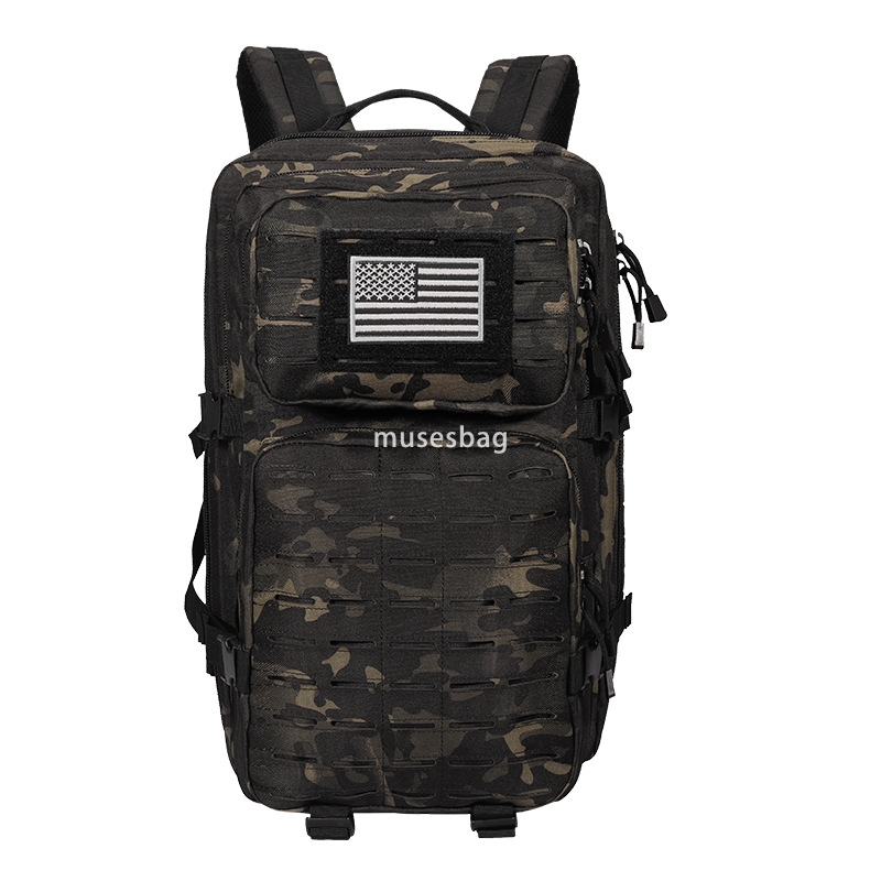 New Oxford cloth material large capacity 45L new 3P tactical backpack laser punching tactical camping camping backpack