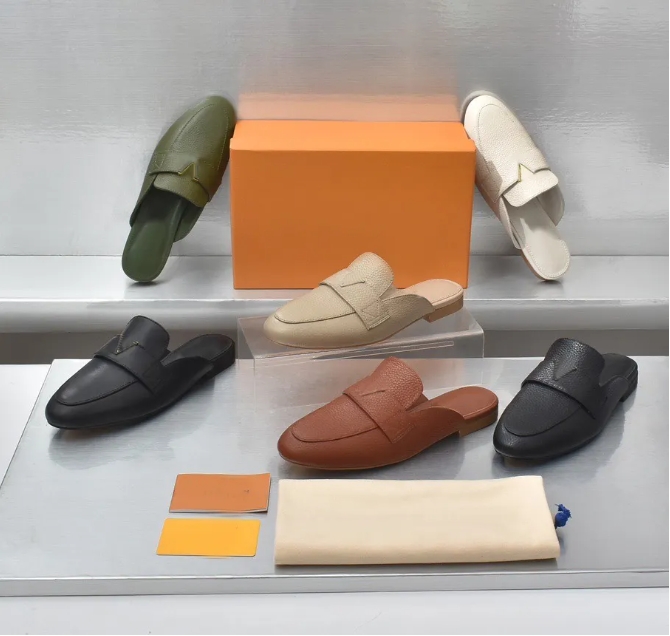 Designer Shoes Capri Open Back Loafer Dress Shoes Flat Mule Loafer Women Platform Mules Top Quality Luxury Loafers Shoes Size 35-41