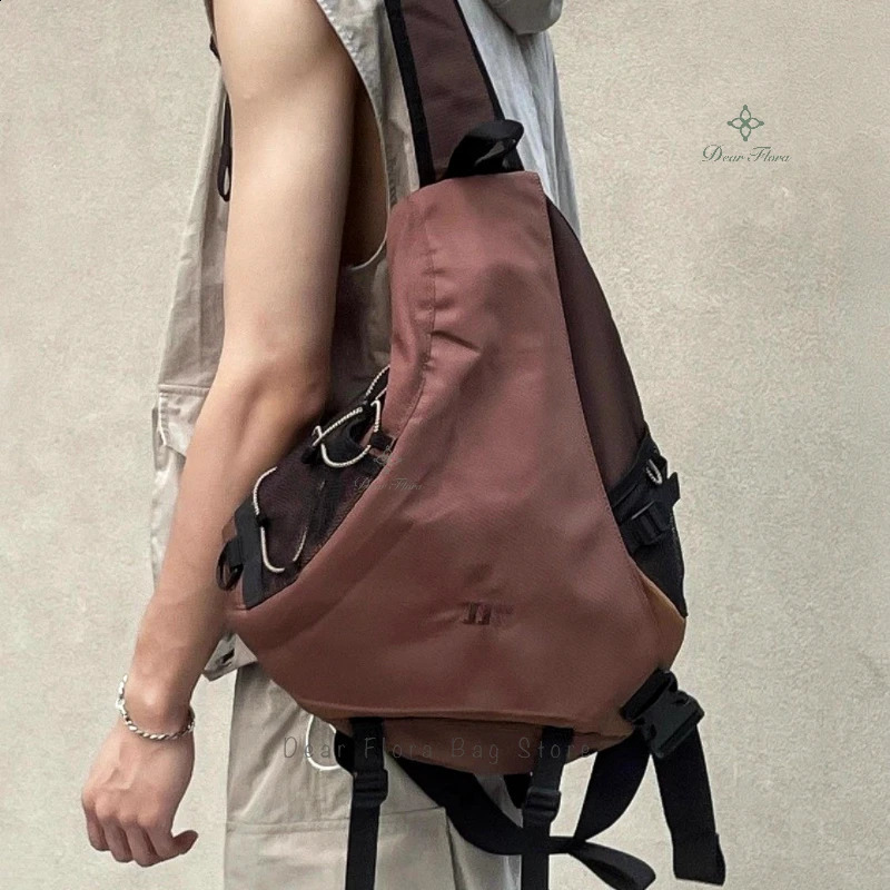 2025 NEW Y2k Portable Light Nylon Crossbody Trendy Rucack Travel Shoulder Bag Casual knapsack Outdoor Sports Unisex Chest Pac 240717 zhanyishengli