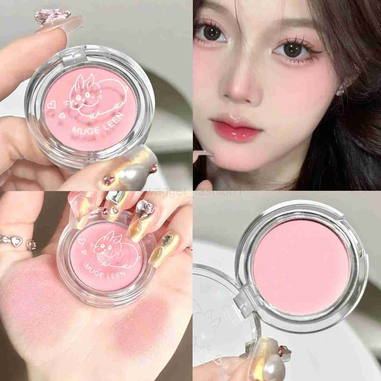 Face Blusher Matte Natural Cheek Tint Brighten Face Waterproof Face Contouring Cosmetics Blush Powder Soft Female Makeup 1pcsB240722