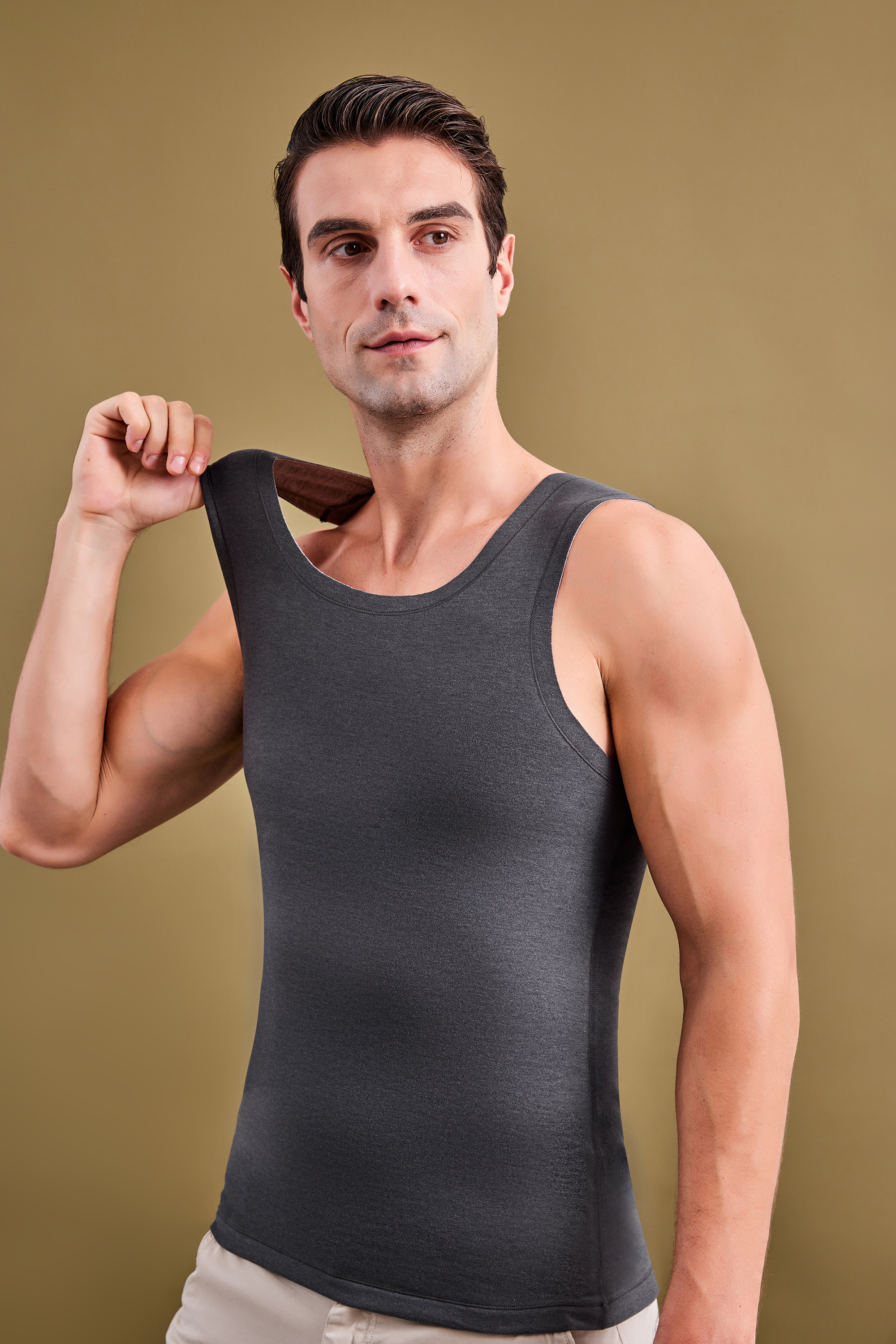 Men's thermal vest for winter slimming, warmth and mosquito prevention 24S08