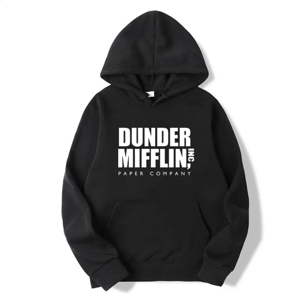 Office Dunder Mufflin INC Paper Hoodie Dwight Schrute Sportswear Mens Casual Zipper 240819
