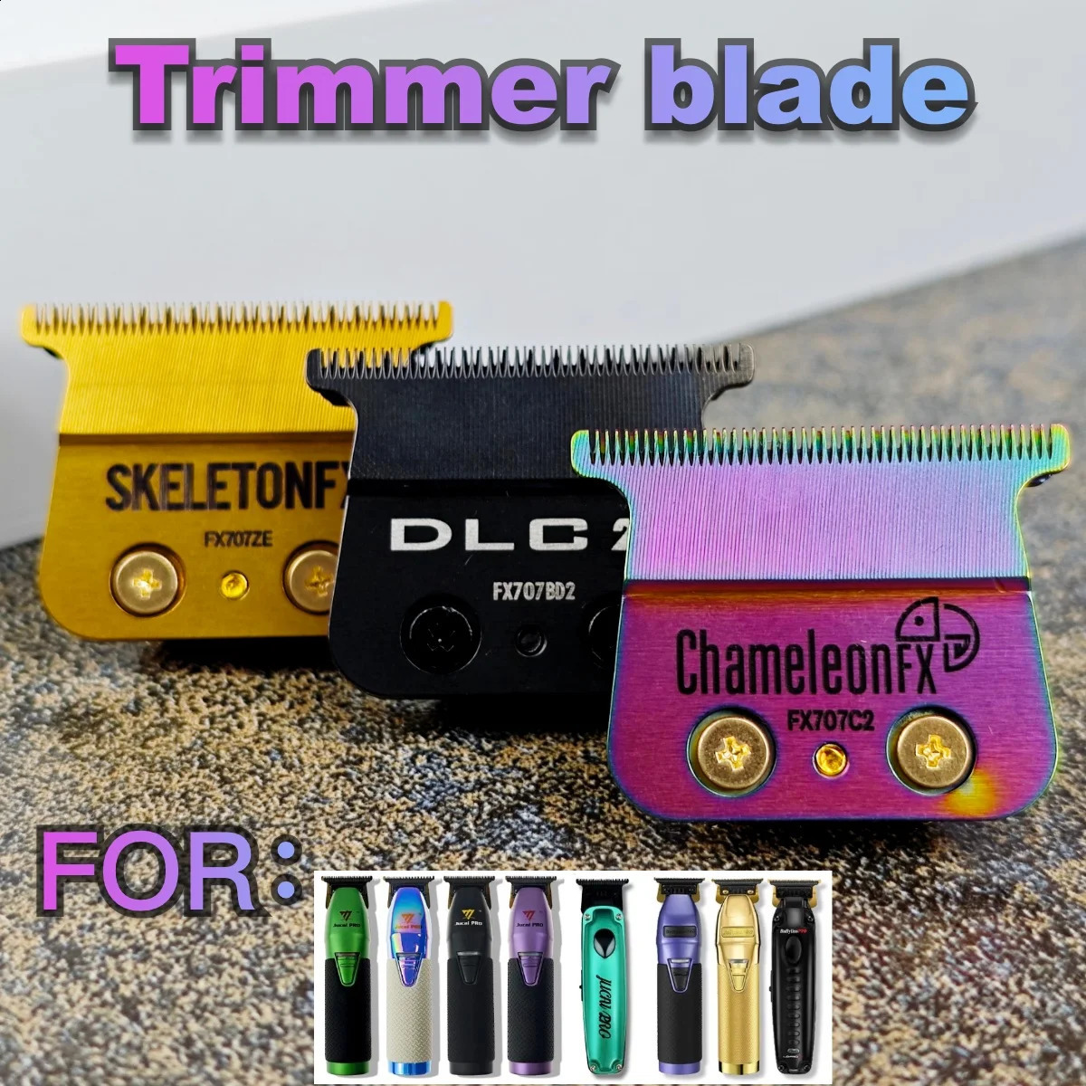 Original replaceable DLC Blade For JUCAI PRO F7878 LENCE PRO FF1T Colorful Blade Professional Hair Clipper Trimmer Barber Shop 240712