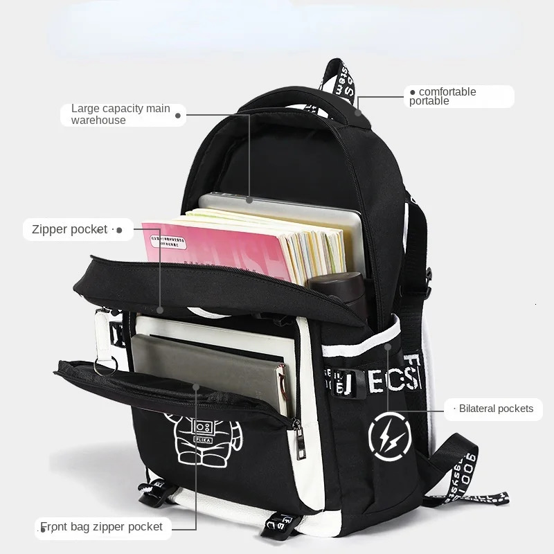 Waterproof Luminous children School Bags For Boys teens Kids School Backpack Orthopedic Primary Schoolbag Book Bag Mochila 240712