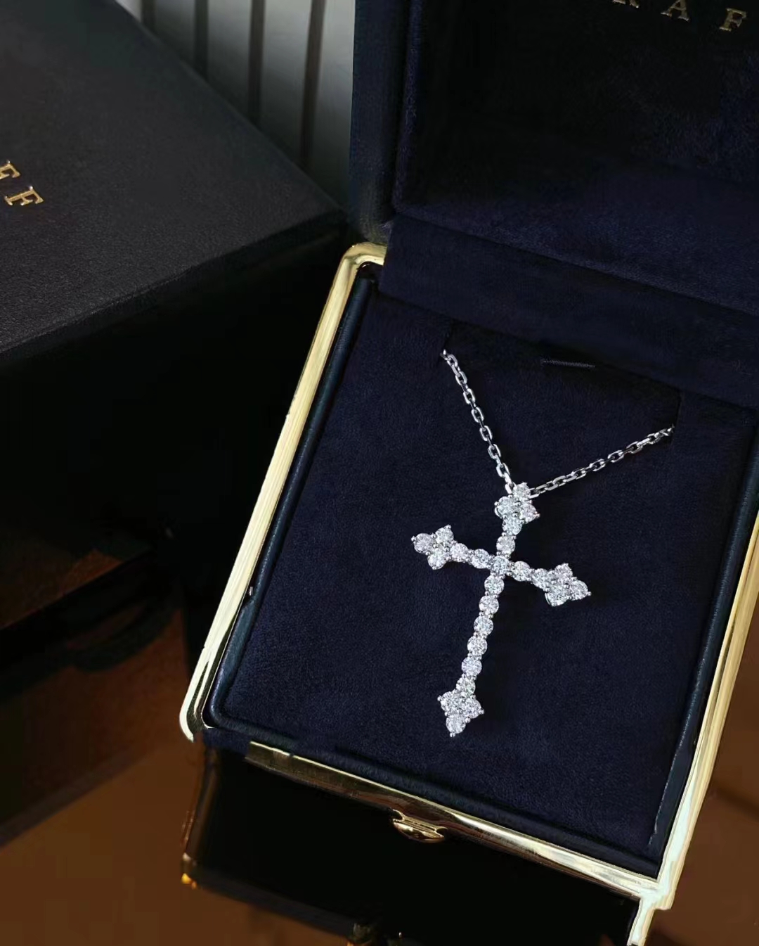 2024 Ins Top Sell Wedding Jewelry Sets Simple Fashion 925 Sterling Silver Round White Lab Moissanite Diamond Party Cross Pendant Dangle Earrings Clavi