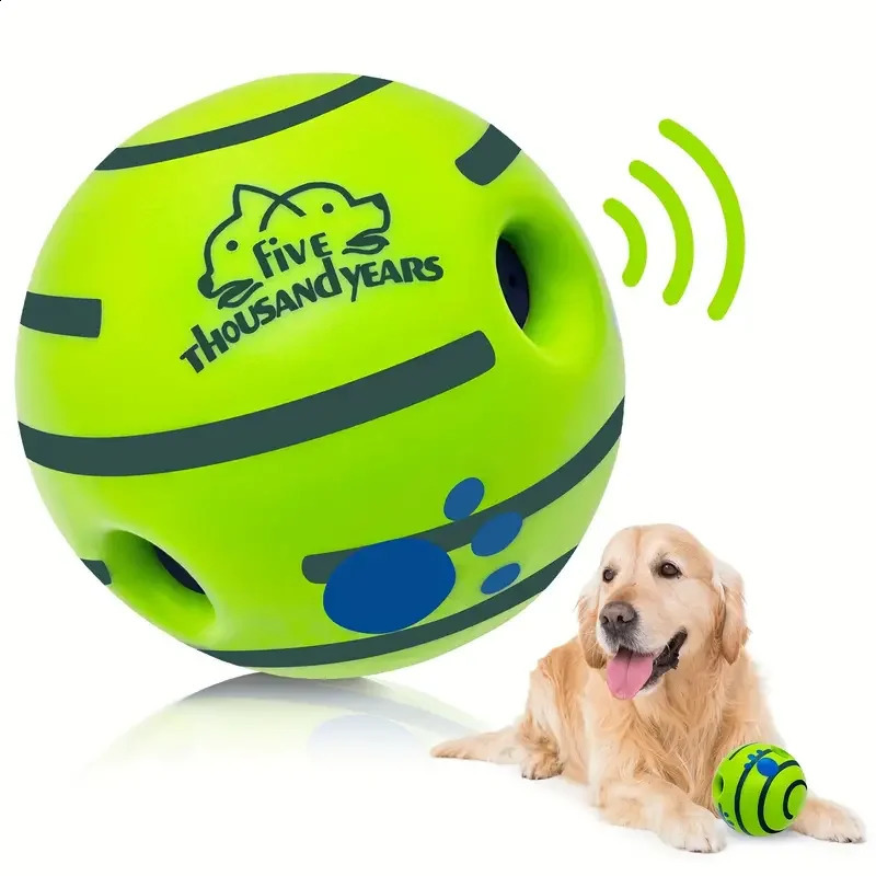 Pet dog toy ball Wobble Wag Giggle interactive chew sounds fun when rolling or shaking 240722
