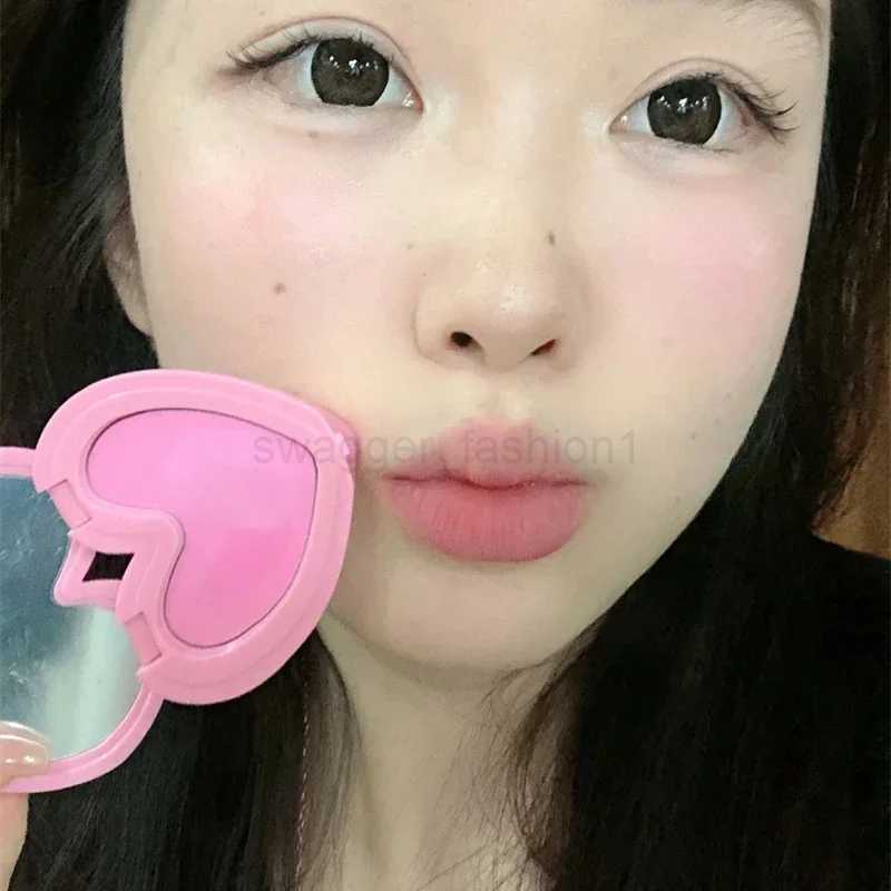 Matte Velvet Blush Natural Versatile Sweet Girls Student Blush Lasting Coloring Tinted Heart Shape Peach Blusher Tint Mud CreamB240722