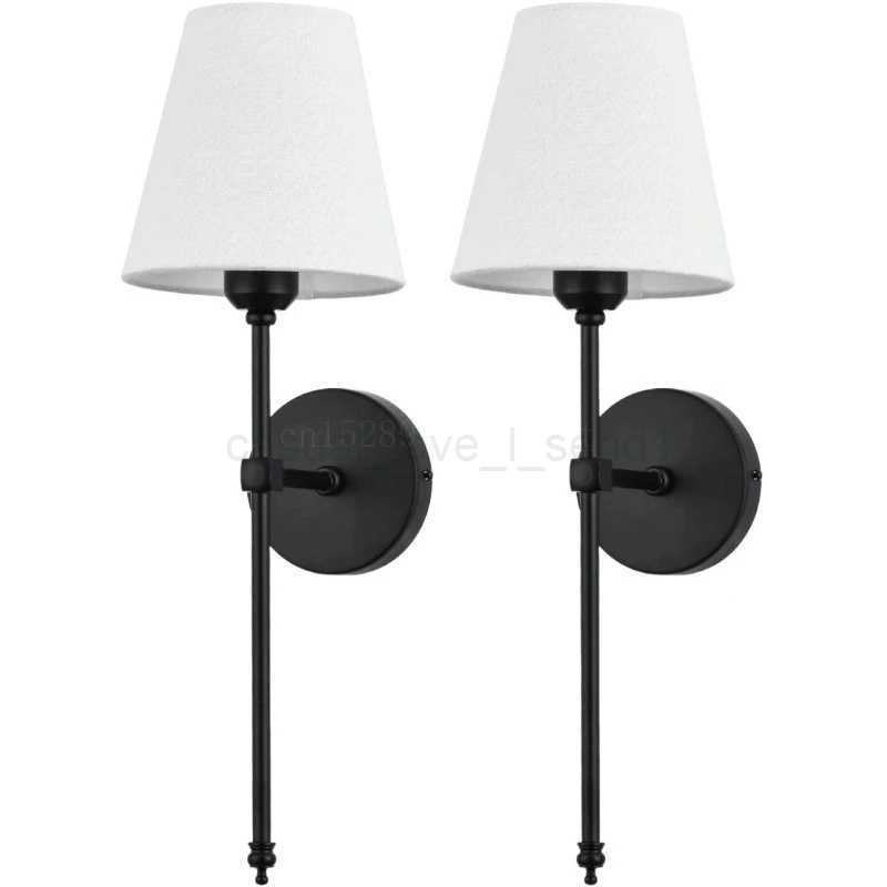 Modern American Led Wall Lamp for Decor Bathroom Mirror Light Bedroom Corridor Stairs Cloth Lampshade Wall Sconce Room DecorCL240722