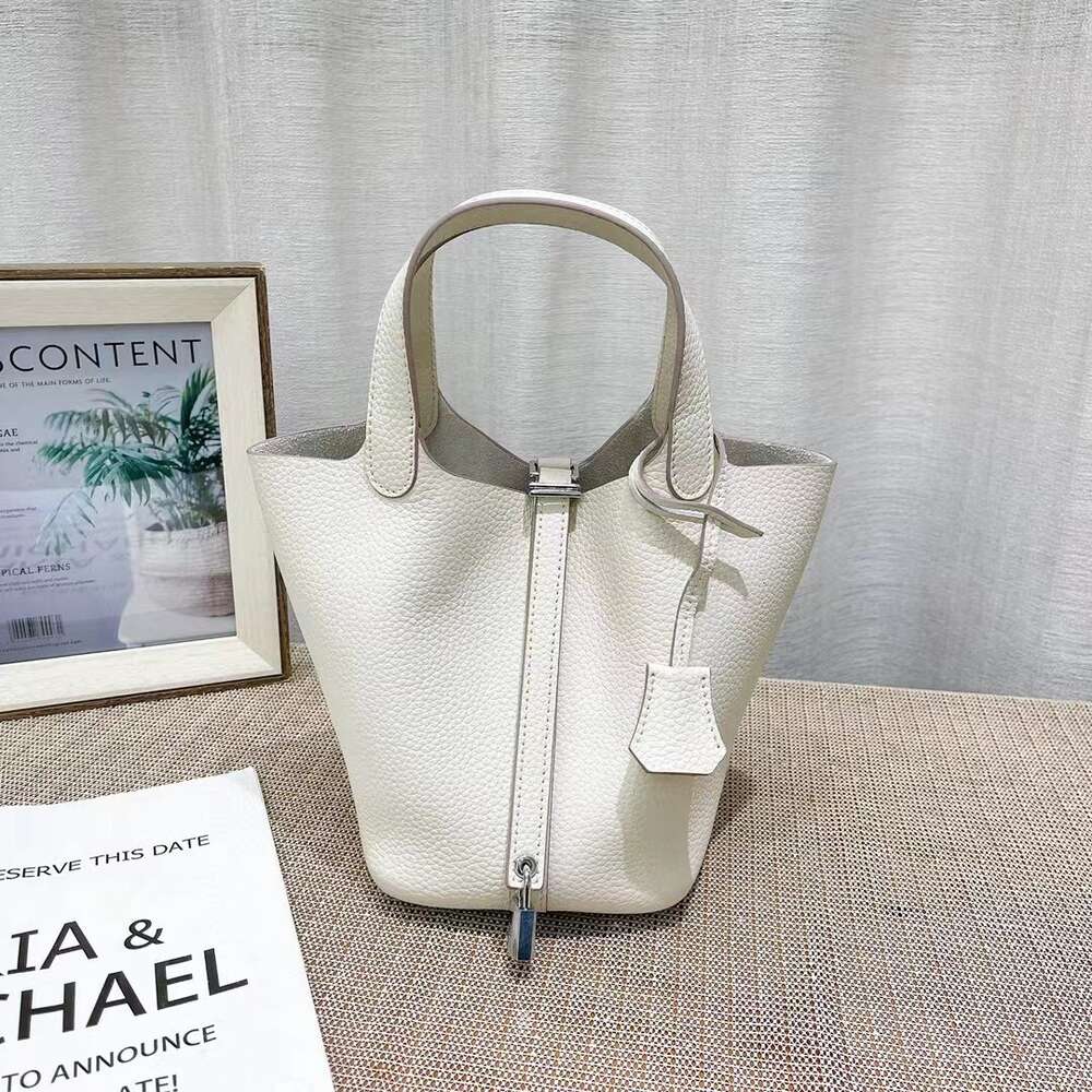 10A Picotin Lock Mirror Quality Designer Womens Tote Bag Classic Handbag Premium TC Leather Semi-handmade Fashion Large Capacity Shopping Bag With Orig