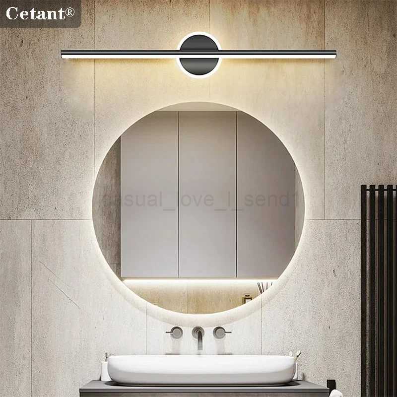 Modern LED Wall Lamp Black Gold Mirror Light Dresser Bathroom Toilet Long Strip Lamps Home Decor Led Lighting Fixture LustreCL240722