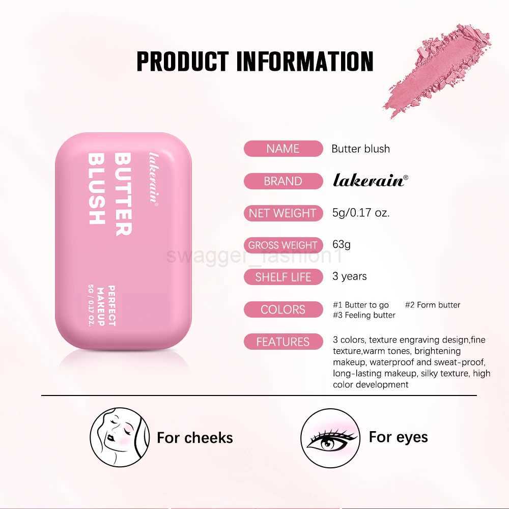 Butter Blush Single Color Matte Natural Cheek Tint Waterproof Face Contouring Cosmetics Blush Powder Face Soft Female MakeupB240722