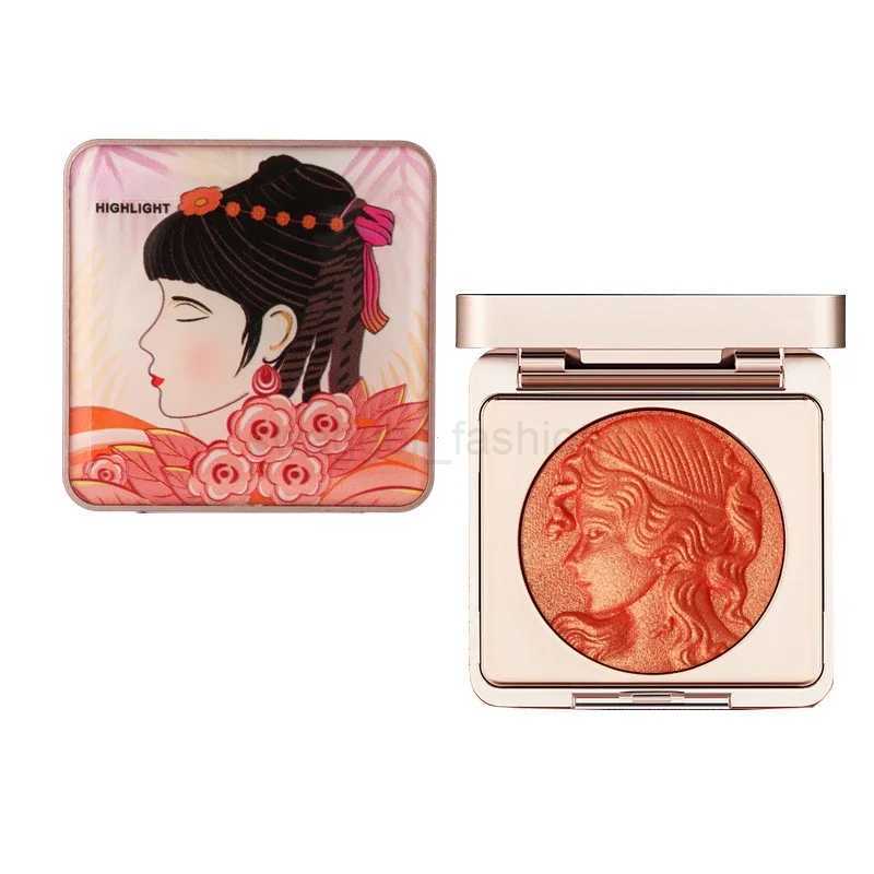 Highlighter Embossed Blush Glitter Facial Long-Lasting Shimmer Powder Pink Coral Rouged For Cheeks Eyeshadow Smooth CosmeticsB240722