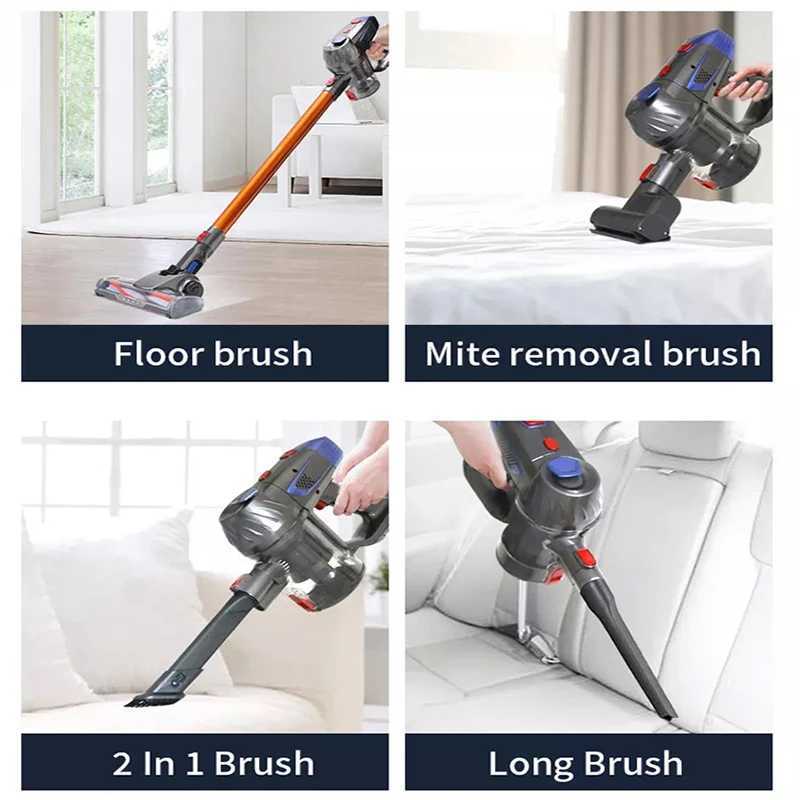 Vacuum Cleaners Wireless Handheld Vacuum Cleaner For Home Electric Broom 15kPa Powerful Suction Carpet Floor Bedding Cleaner Removable Battery z240722