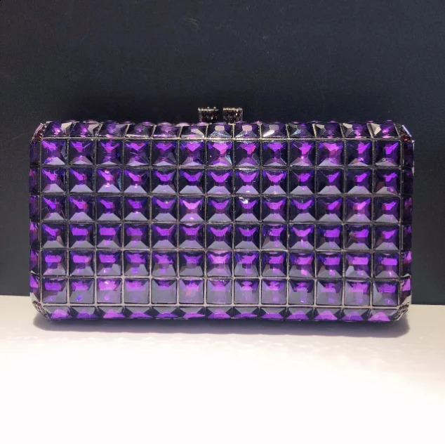 Square Shape 10 Colors Woman High Quality Evening Bag Wedding Bridal Birthday Bling Banquet Toted Party Diamond Crystal Handbag 240722