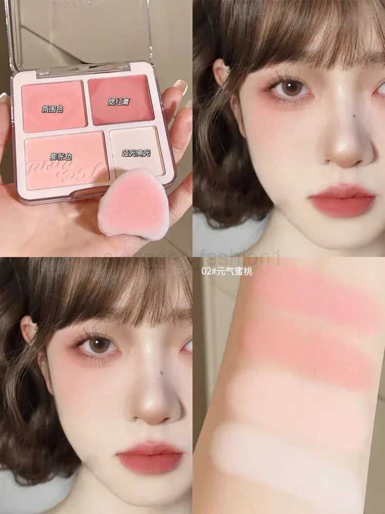 Judydoll 4 Color Blush Palette Expanding Color Matte Brightening Blush Cream Powder Blush MudB240722
