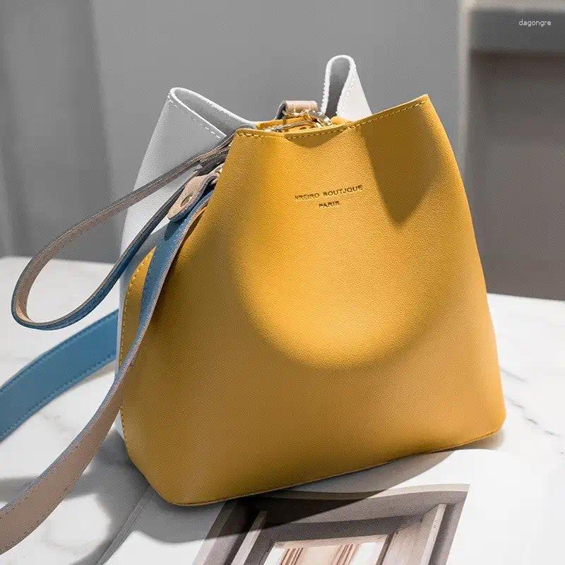 Shoulder Bags Fashion Women Bag Summer Bucket PU Leather Brand Designer Ladies Crossbody Messenger Small Cute Purse