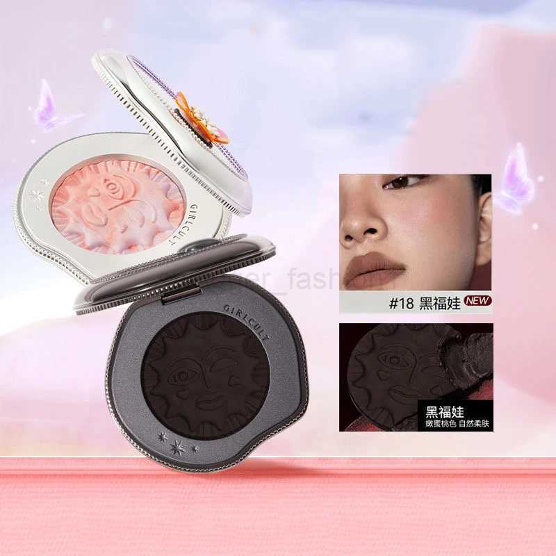 Girlcult Emotional Blush Highlighter Matte Fine Shimmer Blusher Face Cute Makeup Korean Cheek Pressed PowderB240722