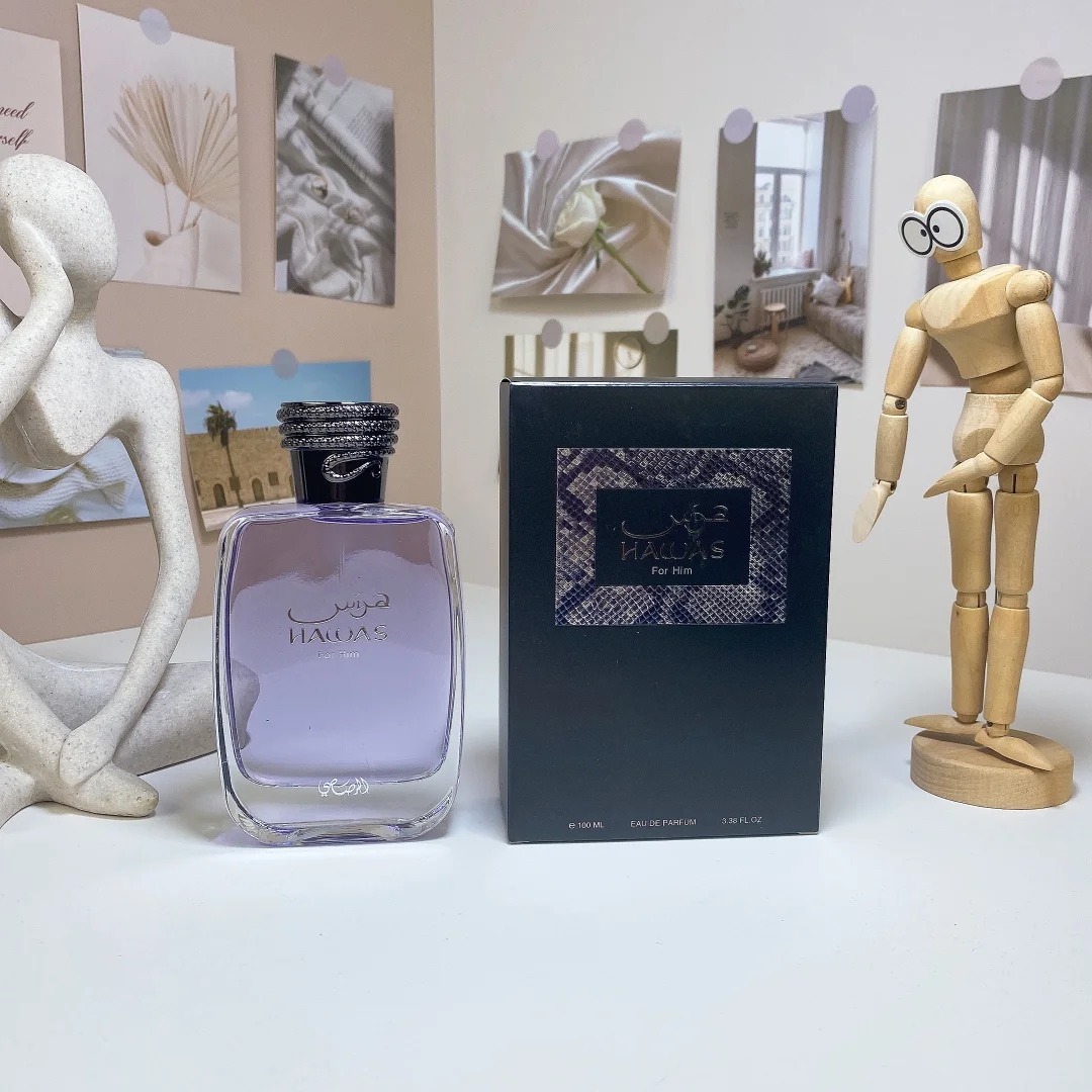 Rasasi Hawas for Him Perfume 100ml Man Fragrance Eau De Parfum 3.3oz Long Lasting Smell Brand EDP Men Cologne Spray Male Body Mist High Quality Fast D