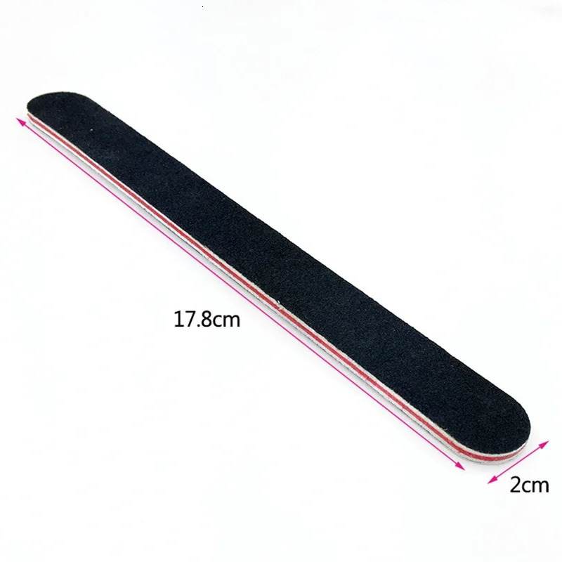 5pcs10pcs Nailfile Professional Nail Buffer Black Sandpaper Strong Straight Lime Angle 100180 Buffing Sanding Files 240713
