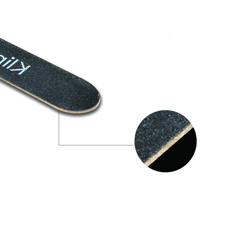 510 20 pcs Wooden Nail File 100180240320 Black Sandpaper Buffer Professional Nail Files Pedicure Manicure Polishing Tools 240713