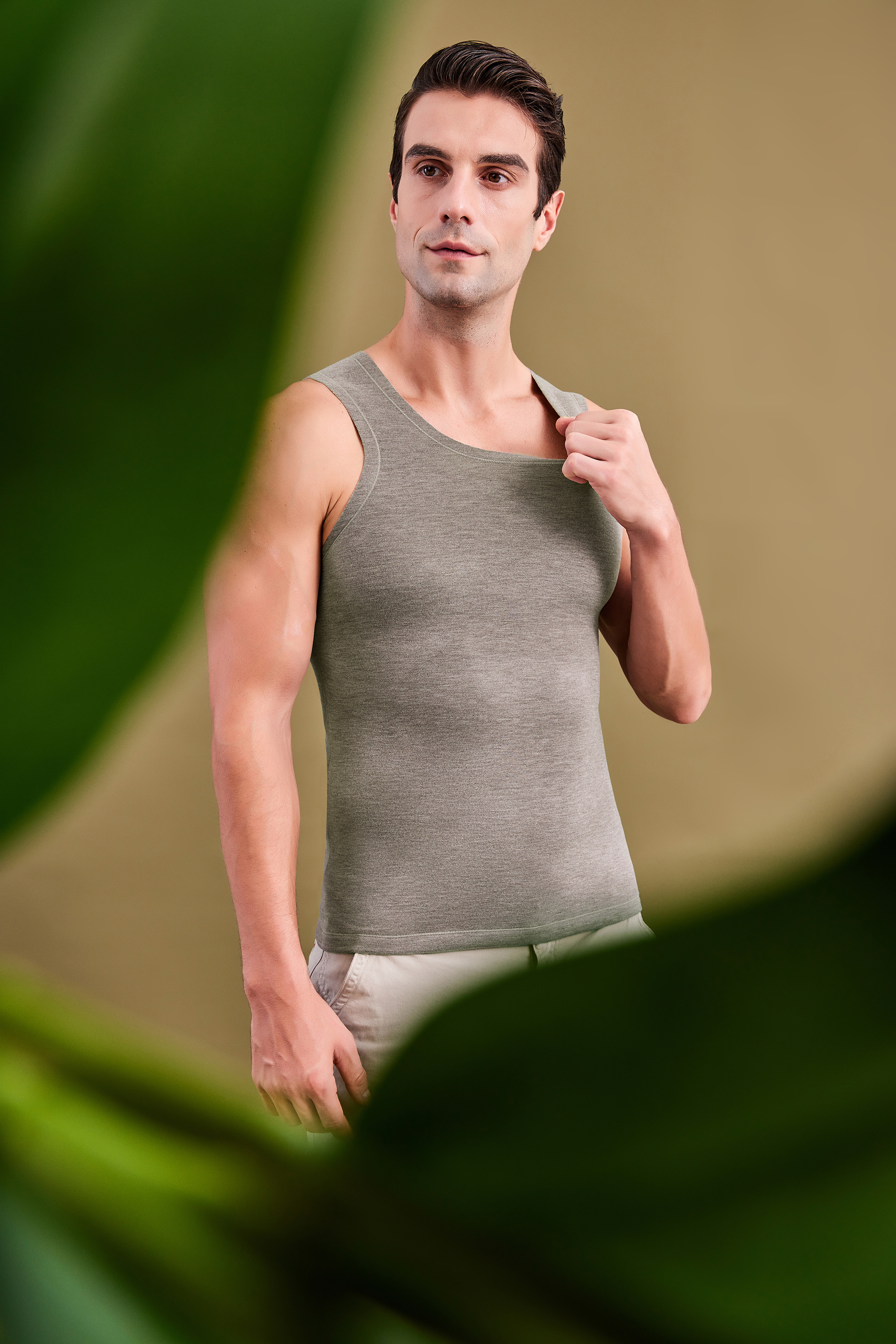 Men's thermal vest for winter slimming, warmth and mosquito prevention 24S08