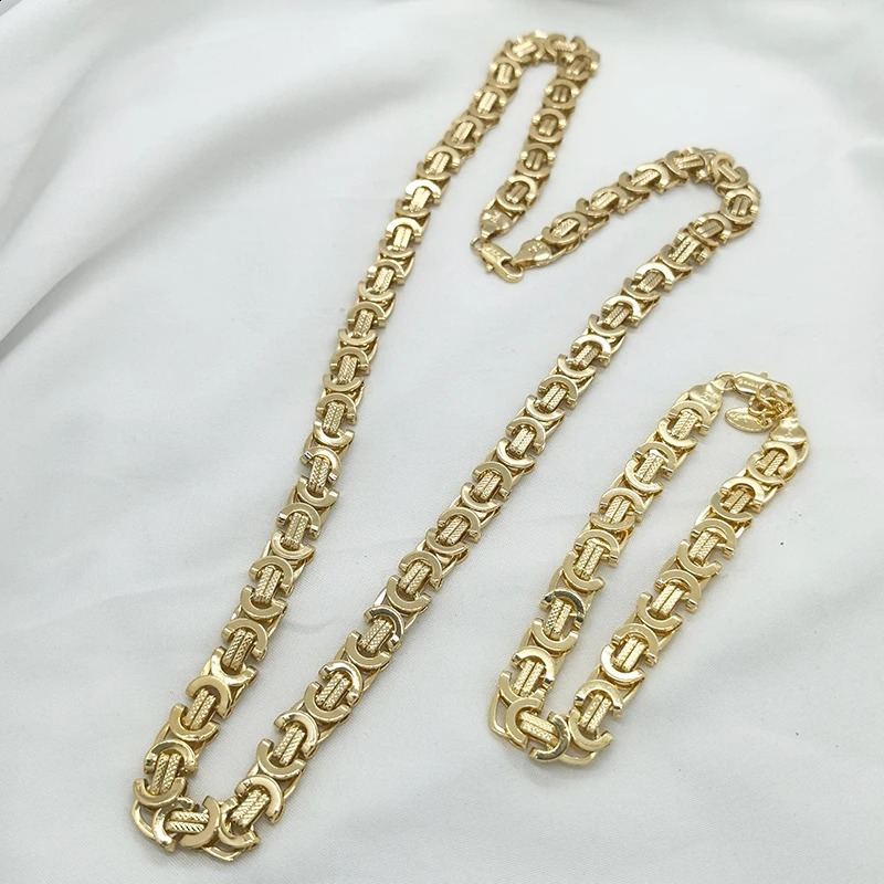 Italian necklace African jewelry set gold-plated copper bracelet Dubai gift fashion party engagement jewelry 240710