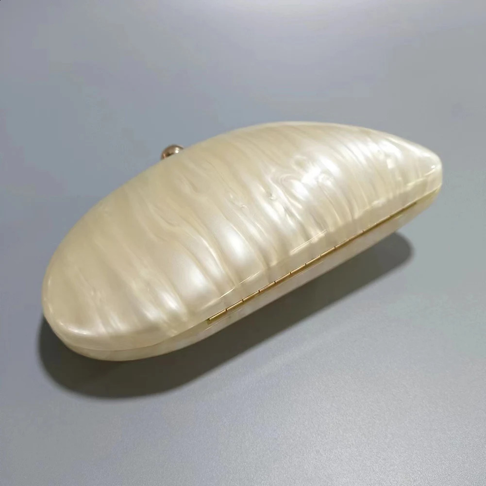 Acrylic Clutch Purse Fashion Evening Bags Seashell Shape Shoulder Stylish Crossbody Bag for Women Girls 240722 5634 4