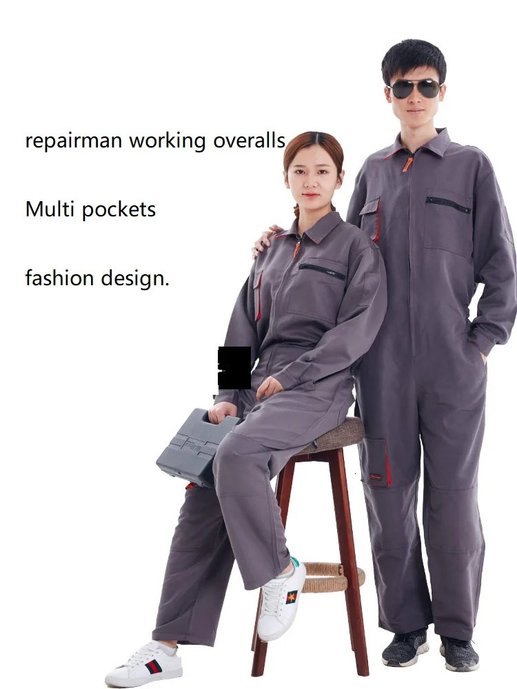 Work Overalls Uniform Men Working Coverall Welding Suit Car Repairman Suit Workshop Mechanic Work Clothes Work Jumpsuit Dungaree 240716 - view 4