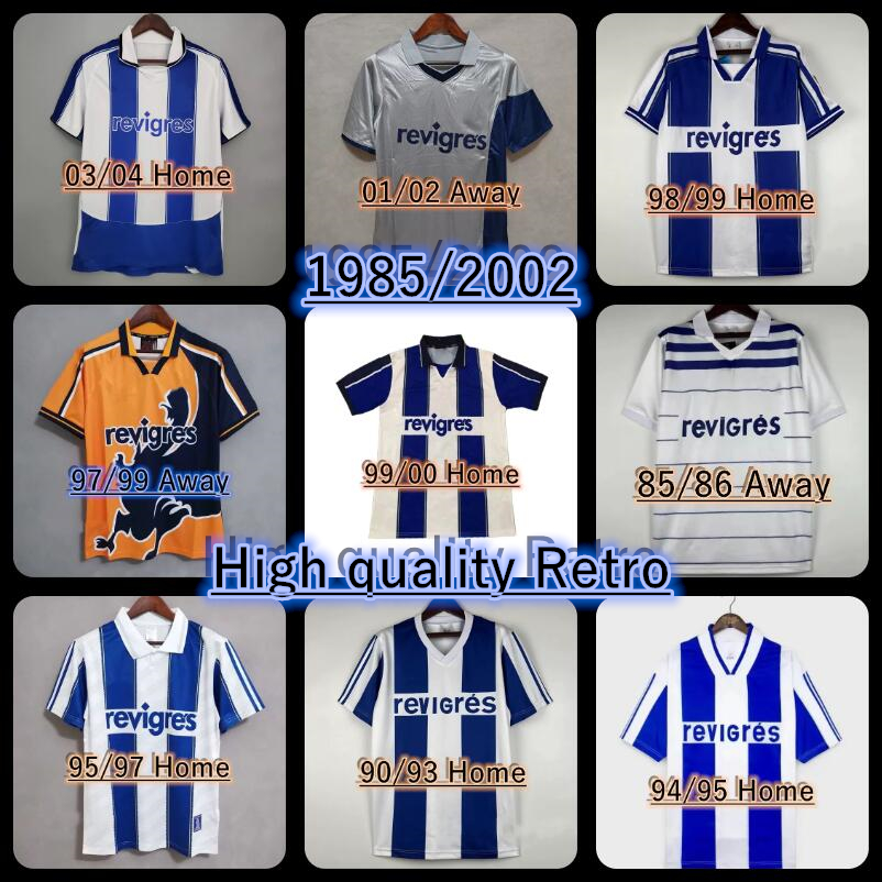 1985 86 94 95 97 99 Porto Retro Soccer Jerseys IEL CARVALHO 2001 2003 2004 Cup Final Home Away Men DECO Kits Blue Classic Uniform Mccarthy DERLEI Finals Vintage