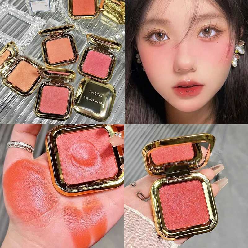 Monochrome Blush Powder Palette Rubores Natural Matte Brighten Skin Blusher Fairy Powder Highlighter Illuminator Korean MakeupB240722