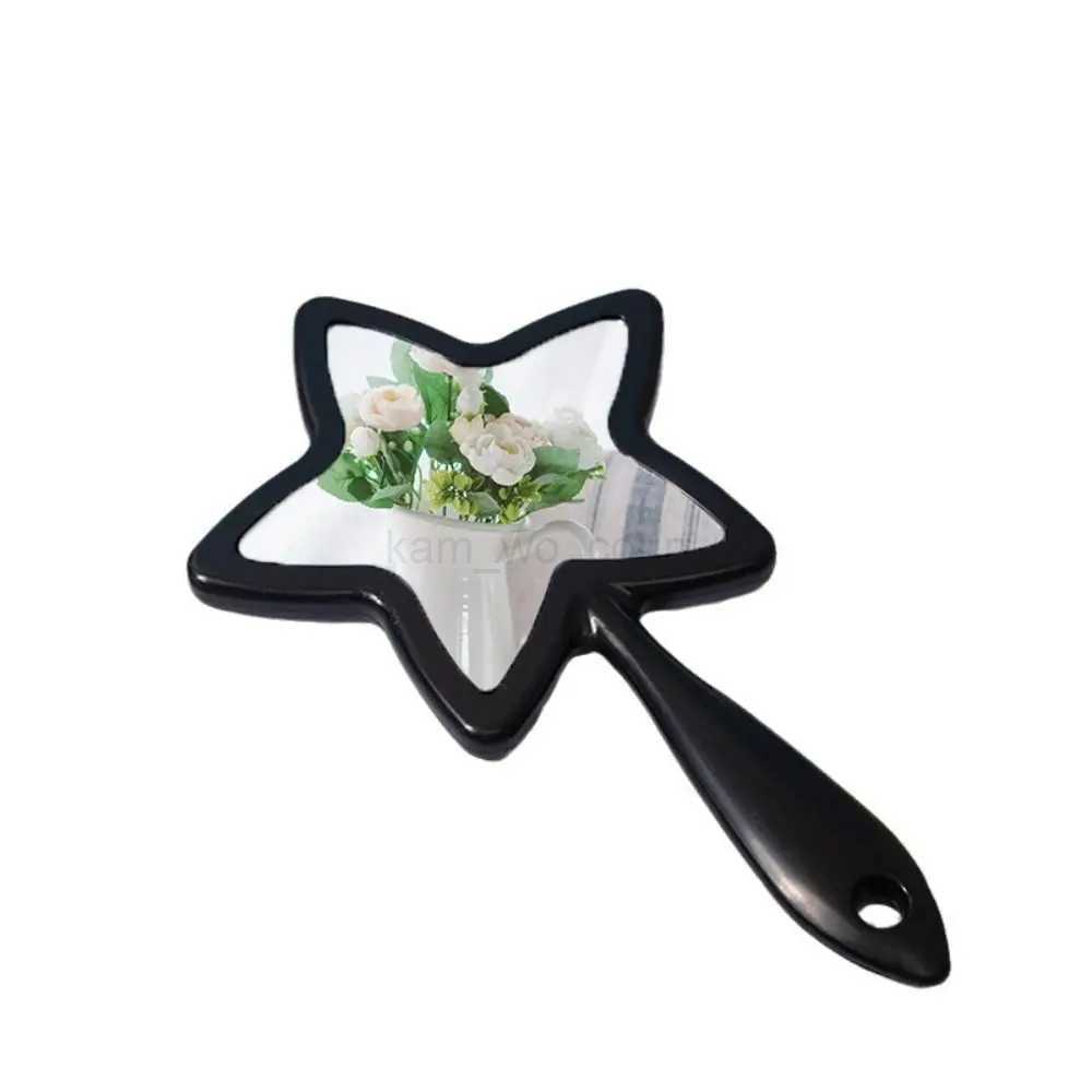Handheld Makeup Mirror Cute Star Shaped Vanity Cosmetic Mirror Creative Cosmetics ToolsM240722
