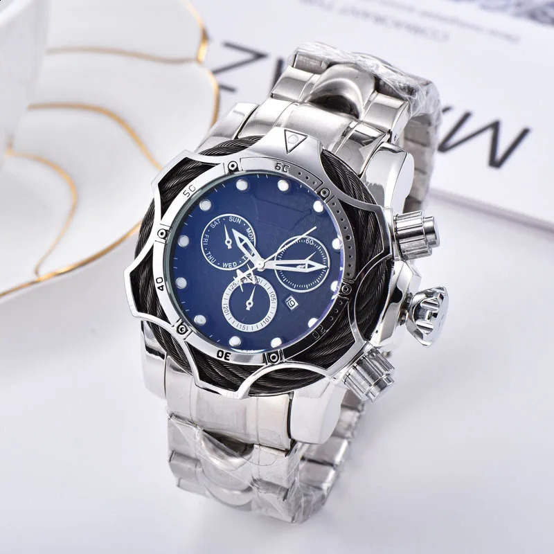 Gold Wire Rope Watch European Alloy Quartz Mens Waterproof Non Mechanical Strap Calendar Large Dial 240716
