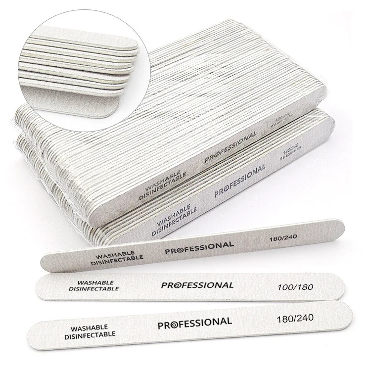510pcs Professional Nail Files 100 180 240 Buffers Set Wooden Nail Accesorios Sanding Nail Art Tools Shine Block Nail File 240713