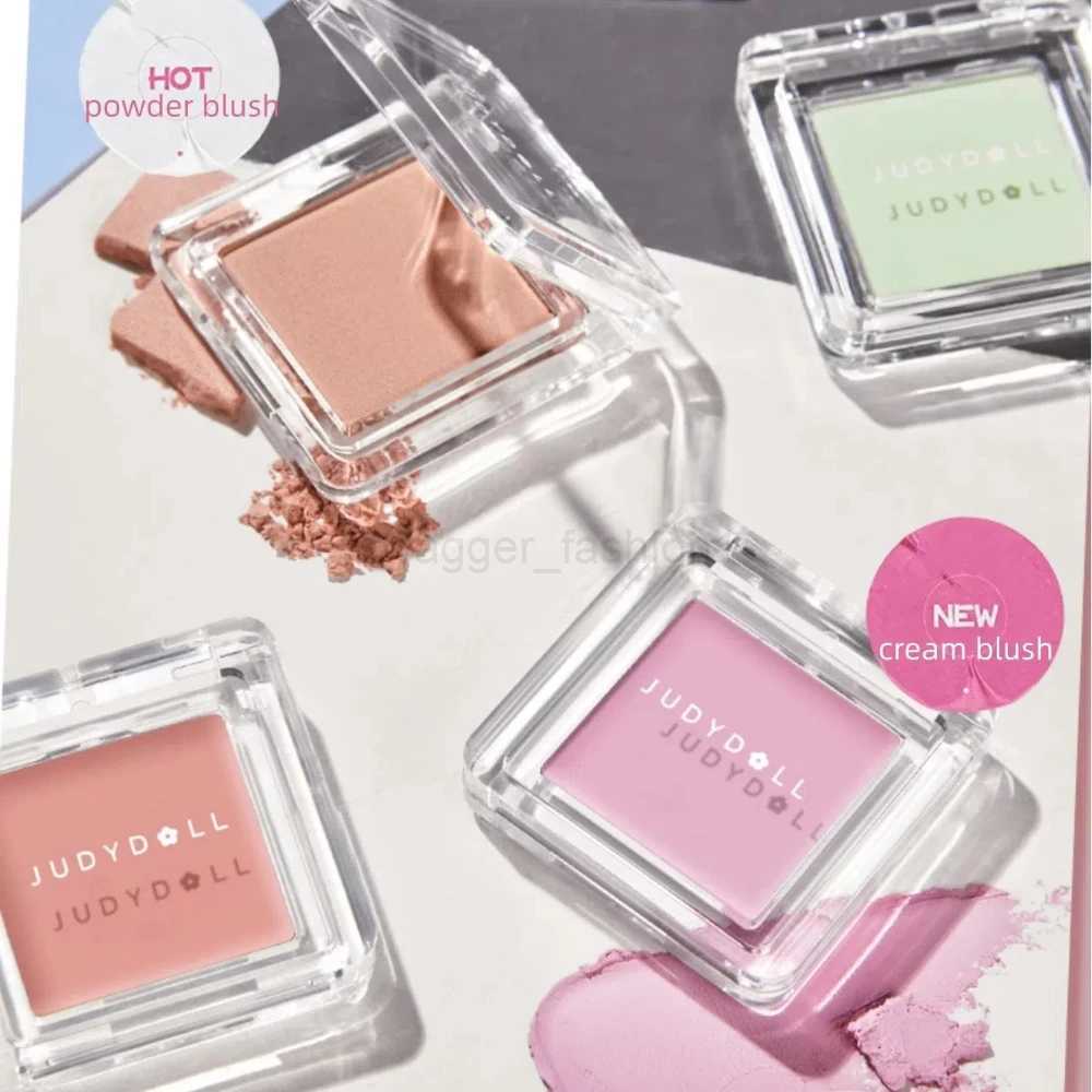 Judydoll Monochrome Blush Portable Silky Cream Multipurpose Blusher Eyeshadow Nude Natural Brighten Skin Tone Makeup CosmeticsB240722