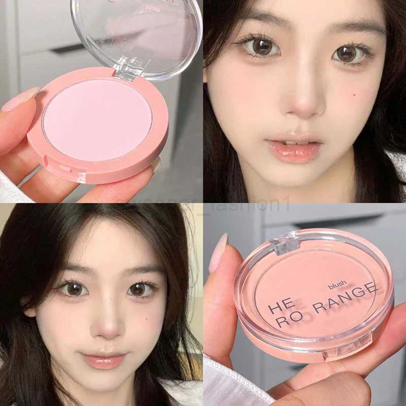 Milk Pink Powder Blush Contour Silky Smooth Blusher Nude Apricot Natural Brighten Skin Tone Makeup Tint Blush Cream CosmeticsB240722