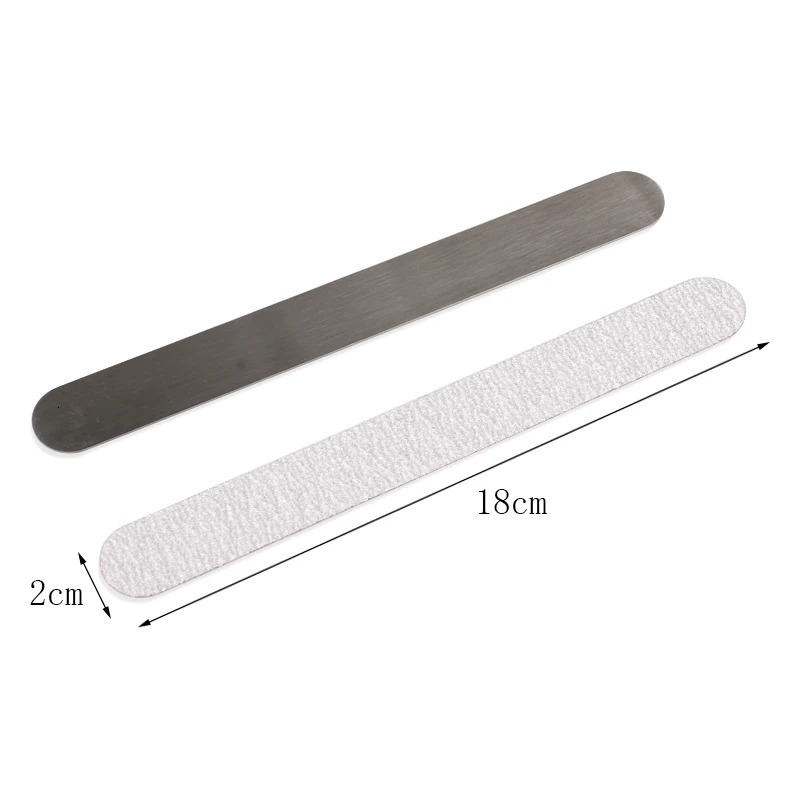 Straight Replacement Nail File 100180240 10pcs GreyBlack Removable SandPaper With Stainless Steel Handle Metal Sanding Files 240713