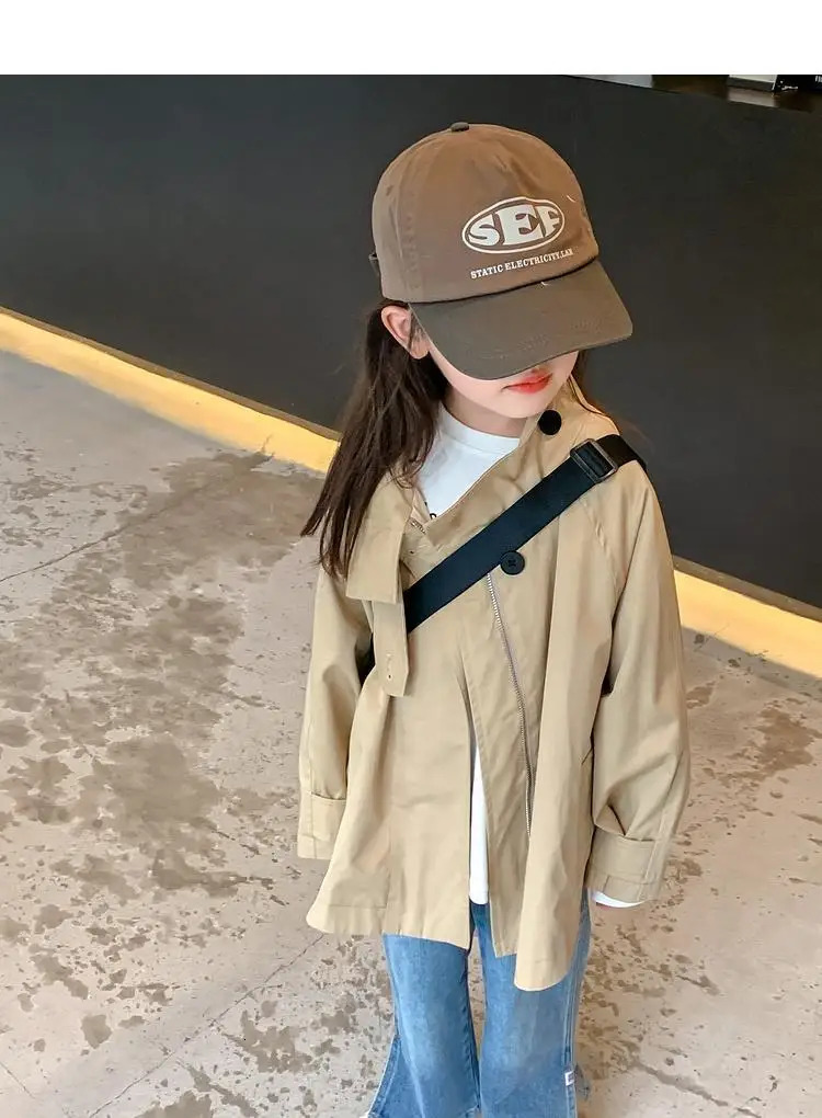 Baby Girls Jackets Trench Coats Spring Autumn Clothing Kids Children Casual Clothes Windbreak Out Garment Overwear 240711