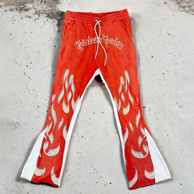 Y2k Pants Men Loose 3D Print Trousers Casual Sweatpants Mid Waist Sporty Female Clothes Streetwear Hip Hop Vintage Flared Pants 240802