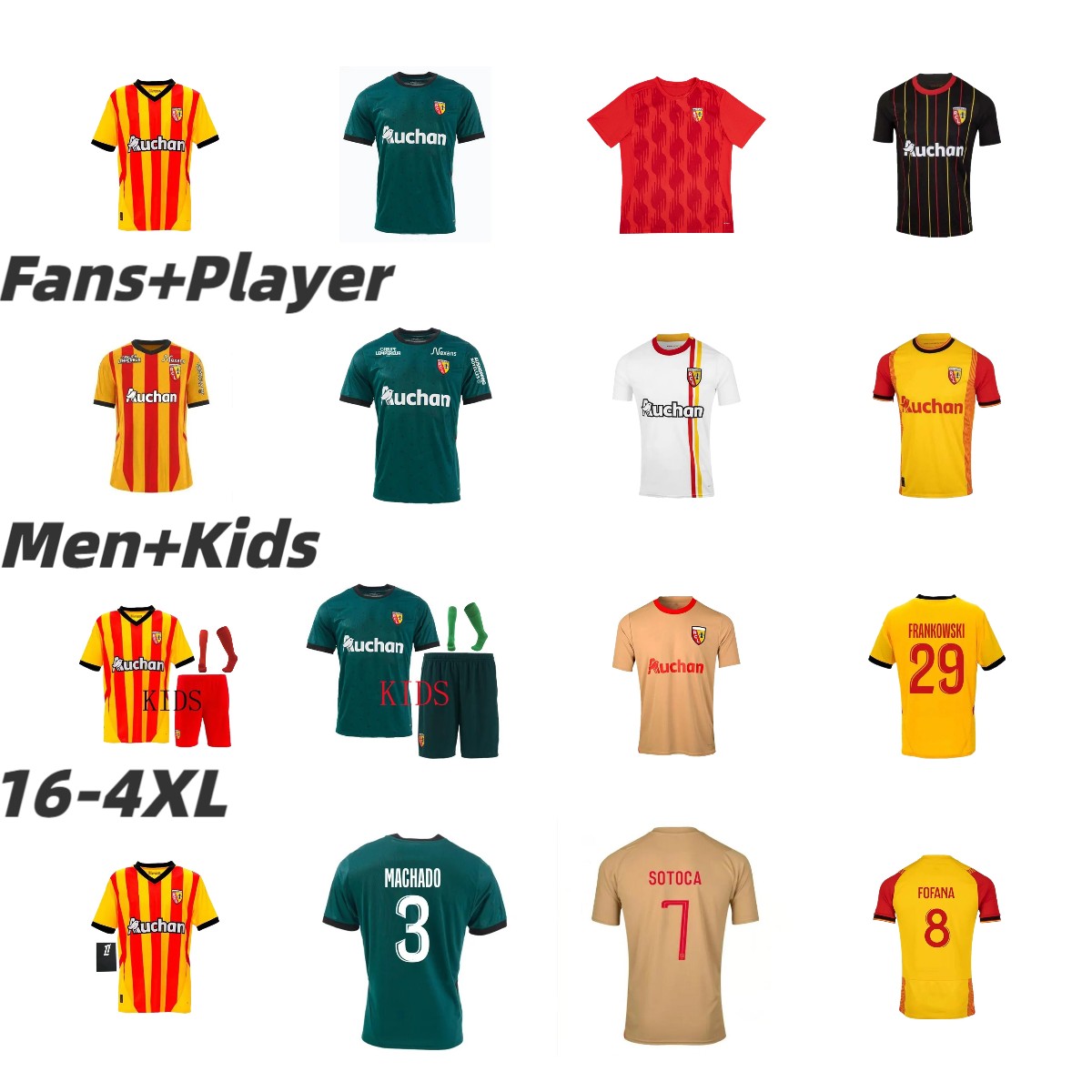 2024 RC Lens Saint-Barbe special soccer jerseys third away 24 25 KAKUTA OPENDA GANAGO SOTOCA FOFANA Said FORTES maillot de Football Shirt 2025 men kids home BUKSA BANZA