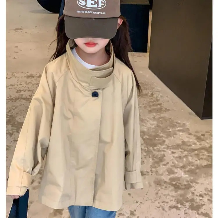 Baby Girls Jackets Trench Coats Spring Autumn Clothing Kids Children Casual Clothes Windbreak Out Garment Overwear 240711