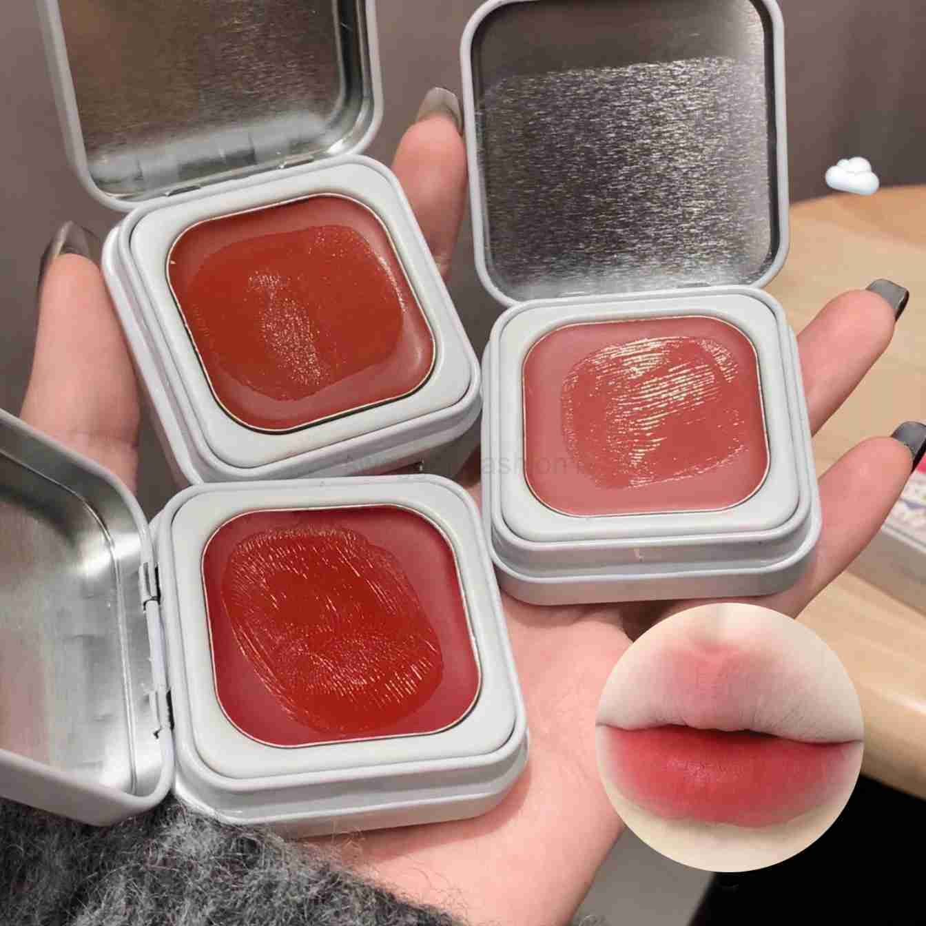 Cherry Blush Mud Mousse Blush Lipstick Multi-purpose Velvet Matte Lip Mud Maquillaje Rose Red Cheek Lip Tint Blusher Peach RougeB240722