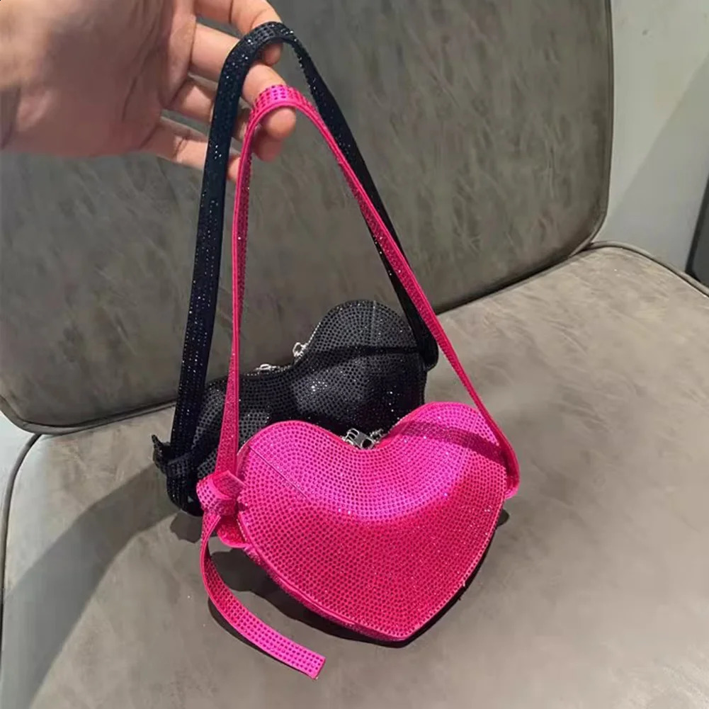 Evening Handbag Solid Color Clutch Purse Handbags Adjustable Shoulder Strap Sparkly Mini Bag Lightweight All-Match Shoulder Bag 240722