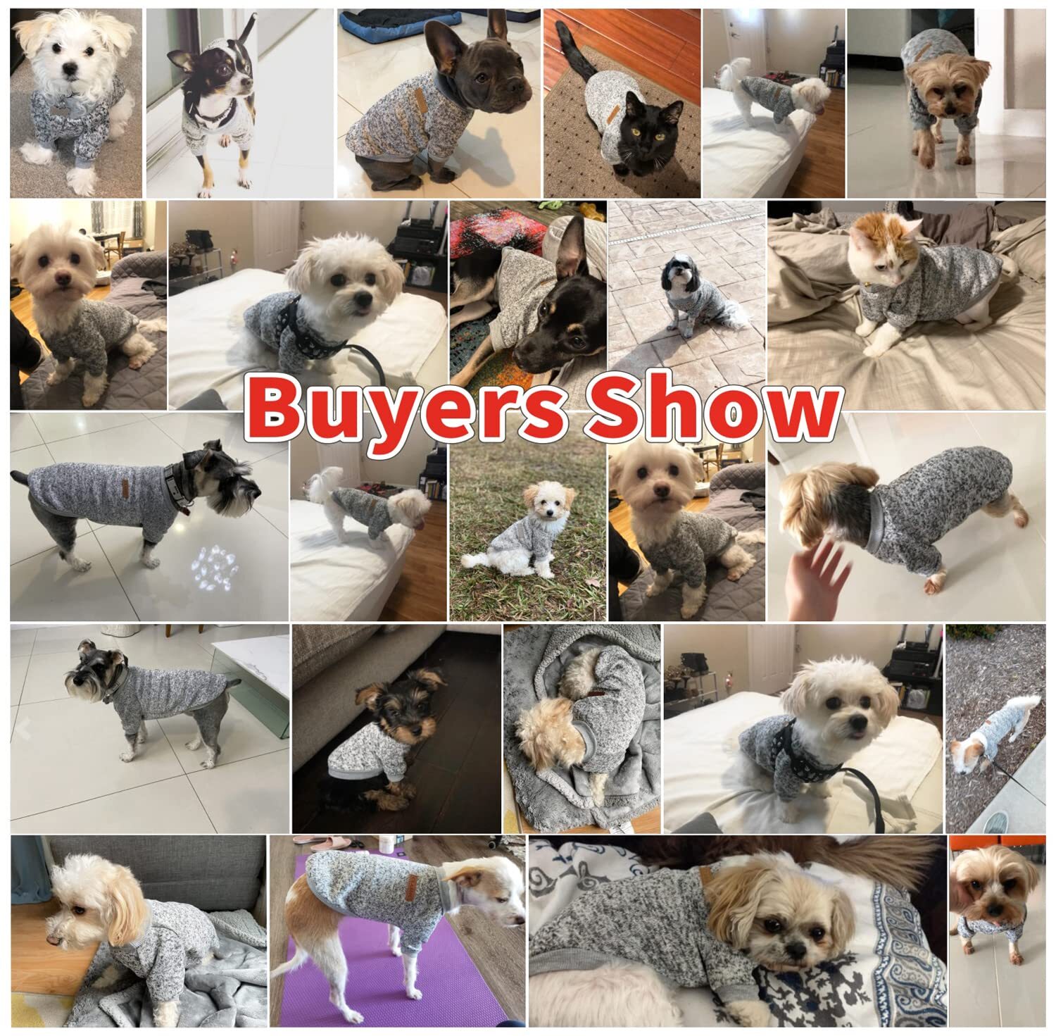 Classic Sweater Sweatshirt, Soft Fleece Coat for Small,Medium Dog,Warm Pet Dog Cat Clothes,Soft Puppy Customes 2 Color