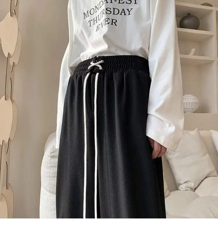 HOUZHOU Gray Sweatpants for Men Autumn Baggy Fashion Oversize Sports Pants Balck Trousers Male Joggers Streetwear Sportswear 240716