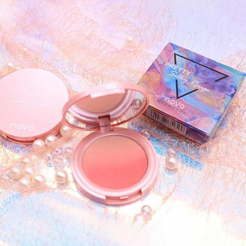 NOVO Gradient Blush Pallete 4 Color Peach Face Mineral Pigment Cheek Blusher Powder Makeup Contour Shadow Pink Blusher CosmeticsB240722